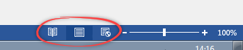 View buttons in the taskbar (bottom right)