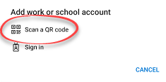 Scan a QR code highlighted