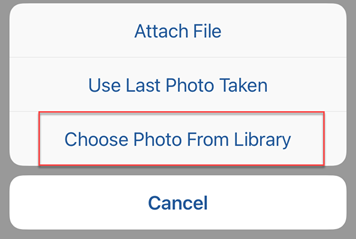 Choose photo from library