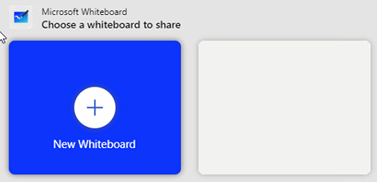Choose a current whiteboard or create a new one
