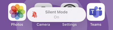 Silent mode on message displayed