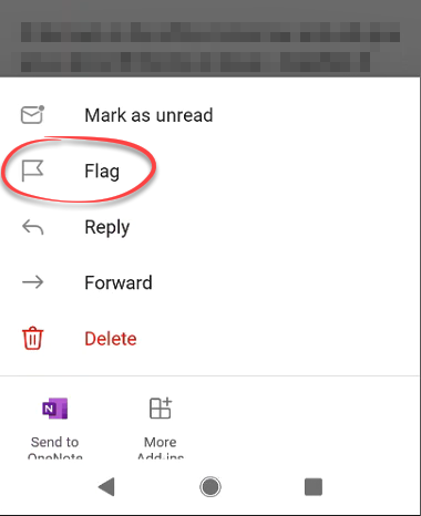 Flag option in menu